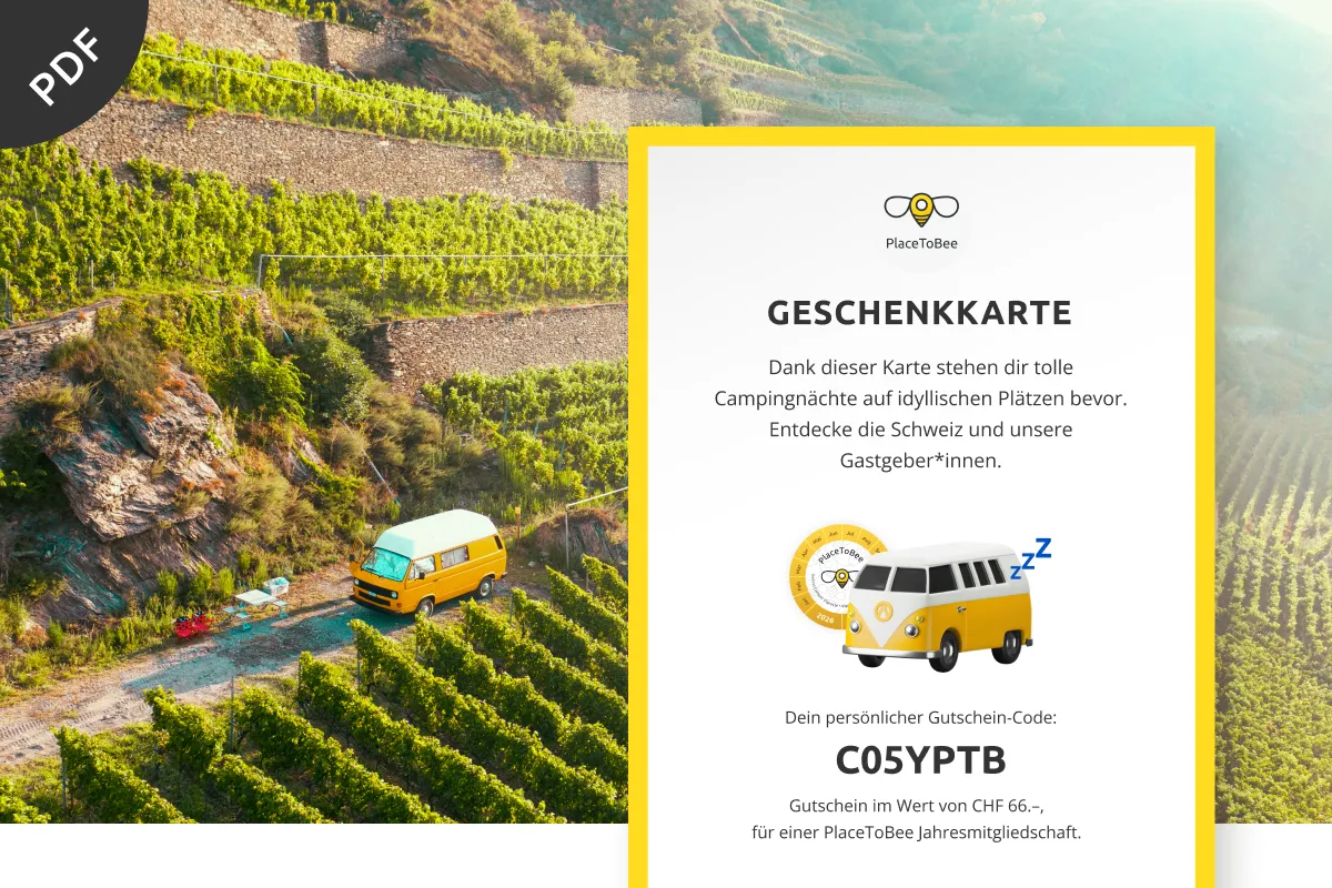 Gutschein für eine PlaceToBee-Jahreslizenz